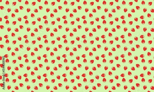 Strawberry Pattern on Light Green Background – Summer Fruit Design