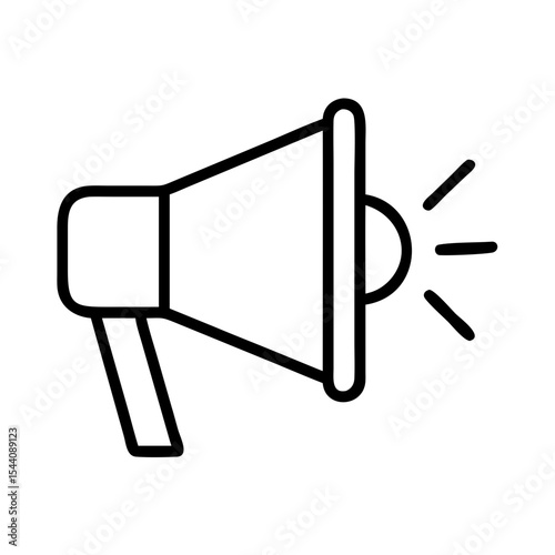Megaphone bullhorn announcement icon vector illustration for marketing and communication design needs