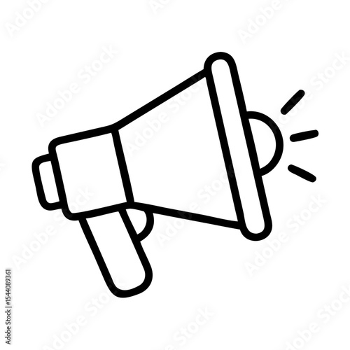Megaphone bullhorn vector icon for announcement marketing promotion and voice communication concept design