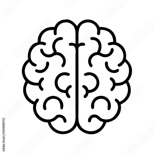 Human brain illustration for medical research and science education and healthcare concepts vector