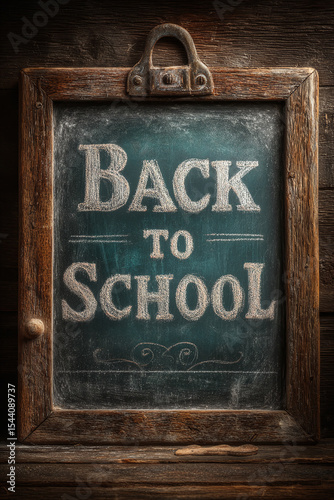 Back to School Chalkboard with Vintage Classroom Vibe