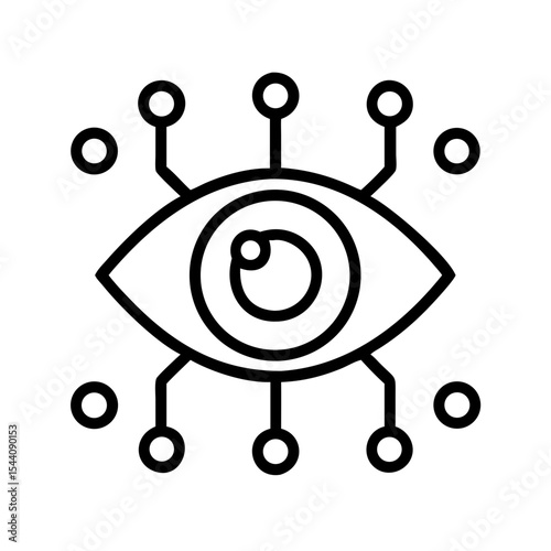 Eye technology concept for artificial intelligence and machine learning vision system design icon vector