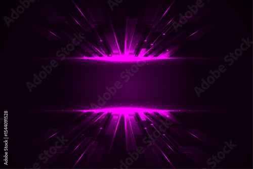 Abstract Purple Glowing Energy Burst Background, Digital Art, Futuristic Design, Technology Theme, Space Rays
