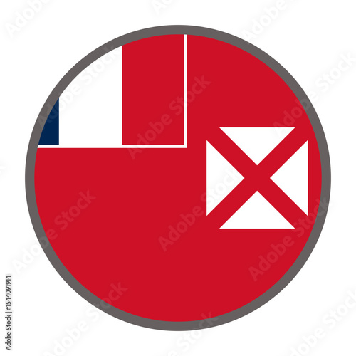 round flag of Wallis and Futuna country on white background vector
Vector round flag