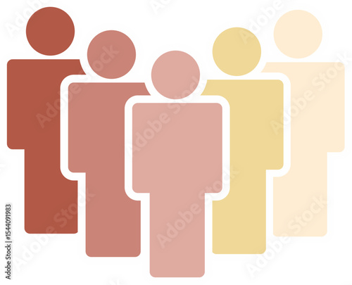 Multi ethnic Group of People icon. Fit for equality and diversity campaign.