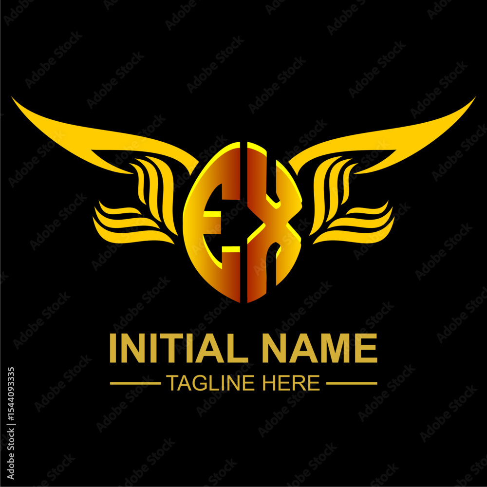 EX Golden Wing Emblem Logo EX Golden Wing Emblem Logo