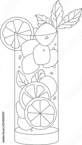 Vector cocktail illustration