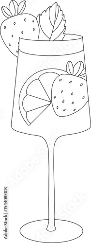 Vector cocktail illustration