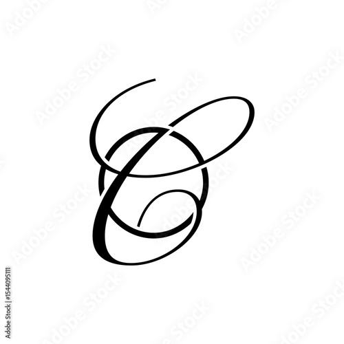 initial letter o with c script logo