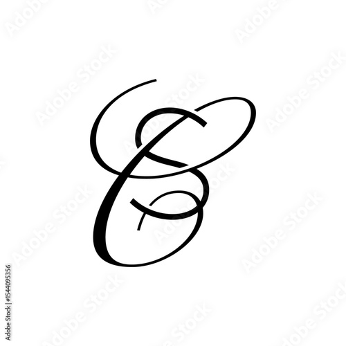 initial letter s with c script logo