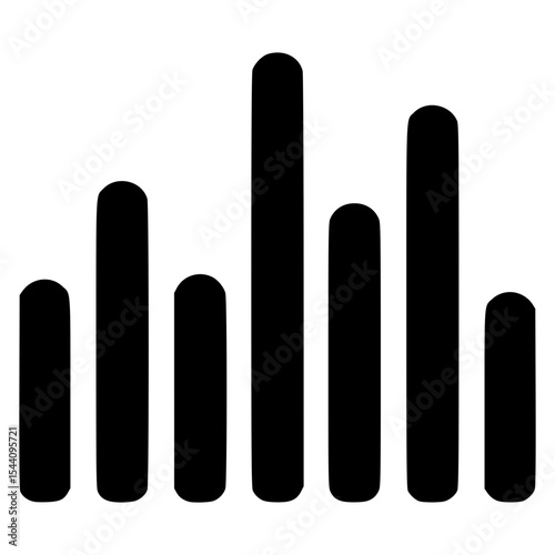 Abstract vector representation of sound waves in black and white