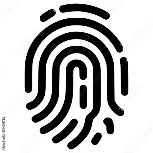 Unique fingerprint vector design with intricate lines and patterns