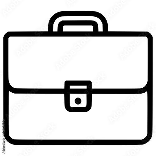 Stylish black vector briefcase with a simple design for professionals