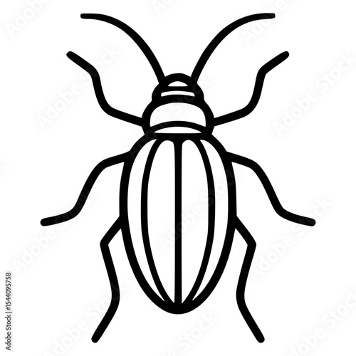 Insect vector design showing a detailed outline of a bug