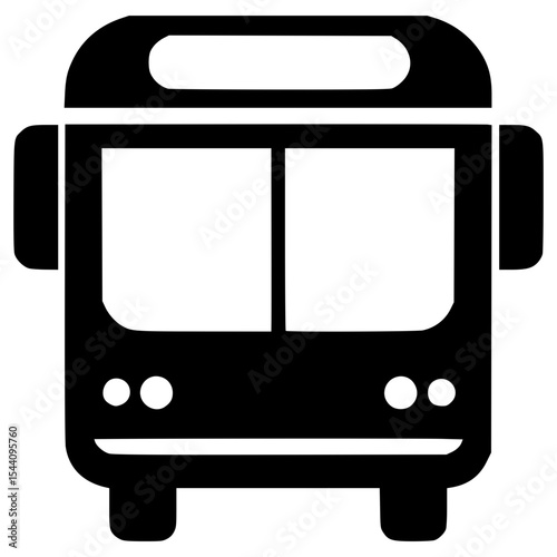 Vector illustration of a simple bus design in a flat style