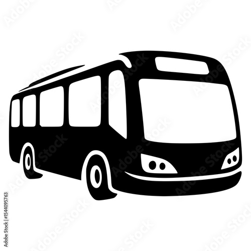Black vector bus graphic design for transportation themes