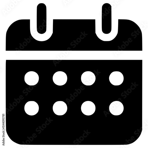 Simple vector calendar icon for scheduling and planning needs