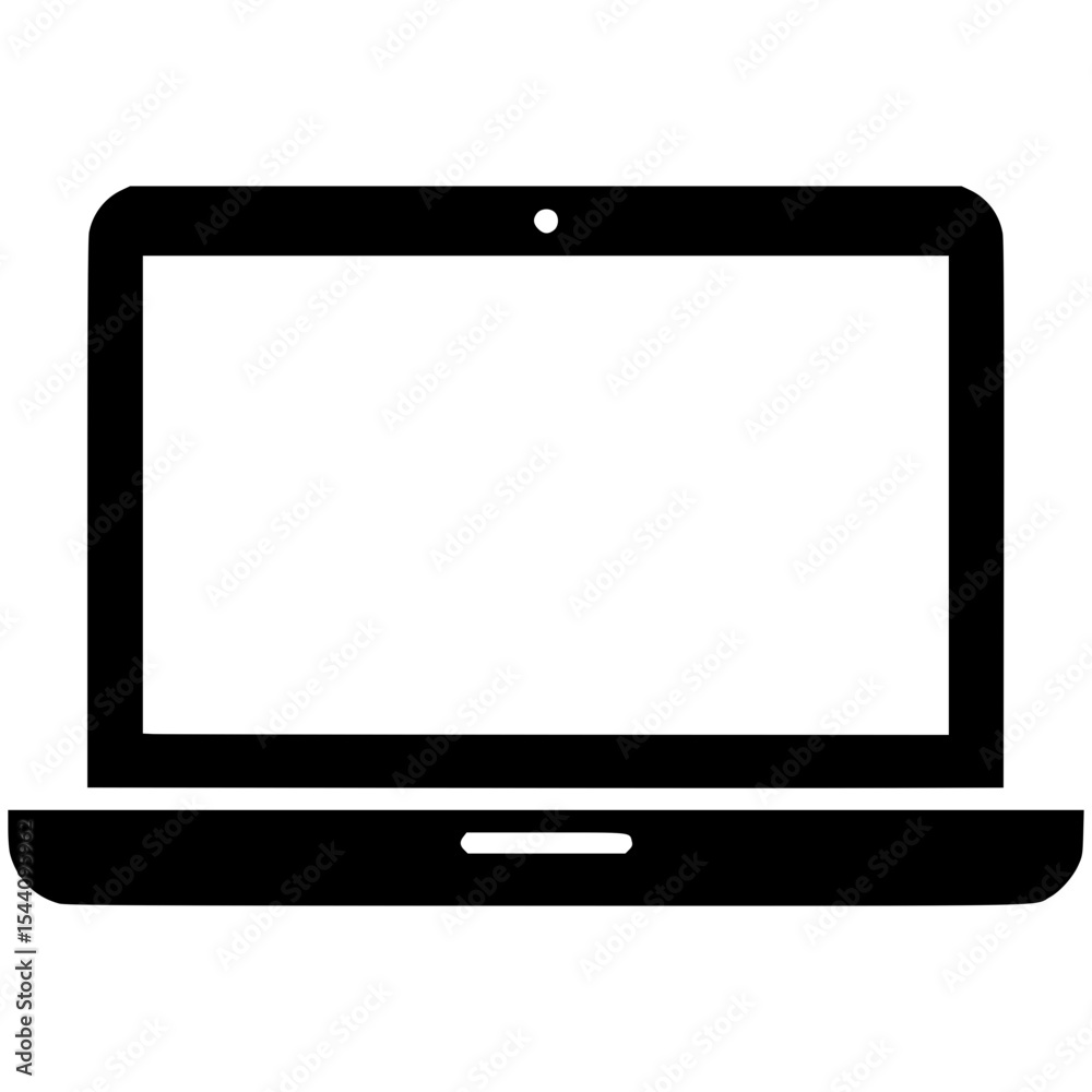 Laptop vector with open screen design suitable for various projects Laptop vector with open screen design suitable for various projects
