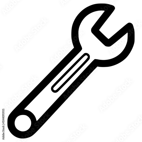 Vector illustration of a wrench used for mechanical tasks