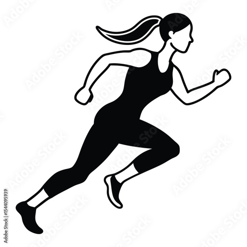 running woman silhouette high contrast 1-01.eps