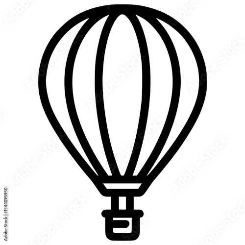 Hot air balloon flying in clear sky above scenic landscape