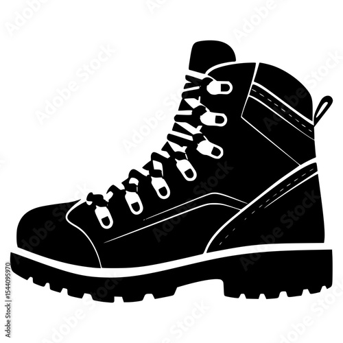 Hiking boot silhouette designed for outdoor adventures and exploration