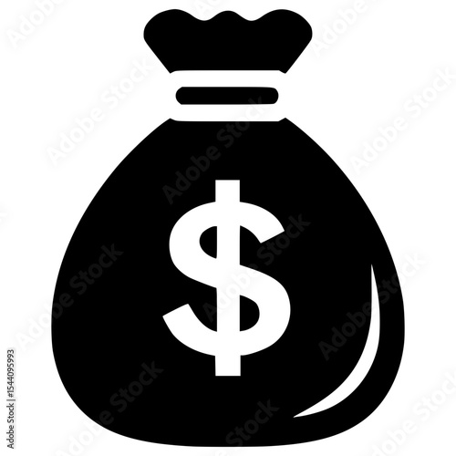 Illustration of money bag symbolizing wealth and finance
