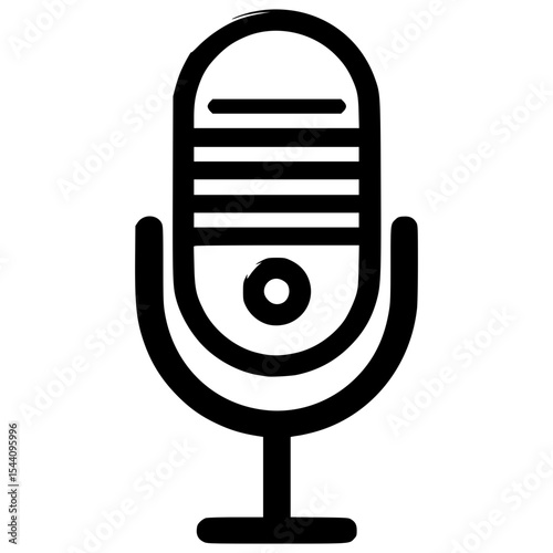 Vintage microphone design for audio projects or music events