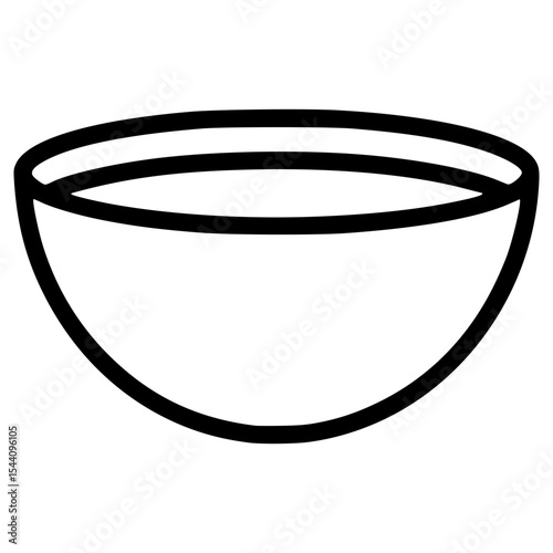Simple vector design of a round bowl filled with liquid