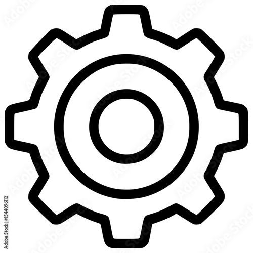 Gear icon representing technology and engineering concepts for design