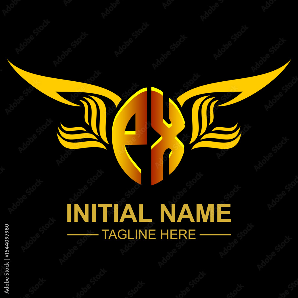 PX Golden Wing Emblem Logo PX Golden Wing Emblem Logo