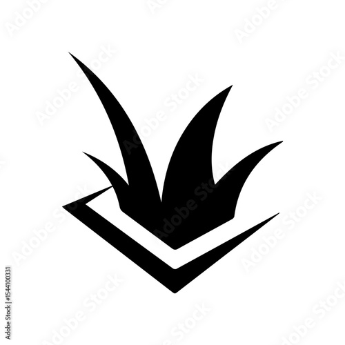 grass glyph icon