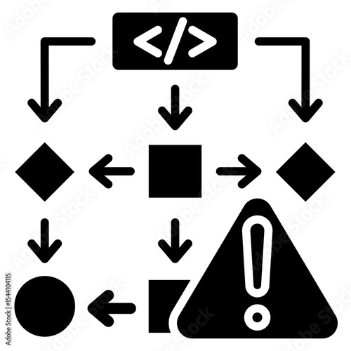 Anomaly glyph icon, use for machine learning, education, technology industry, UI, UX kit, app and web development, digital or print.