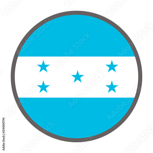 round flag of Honduras country on white background vector
Vector round flag