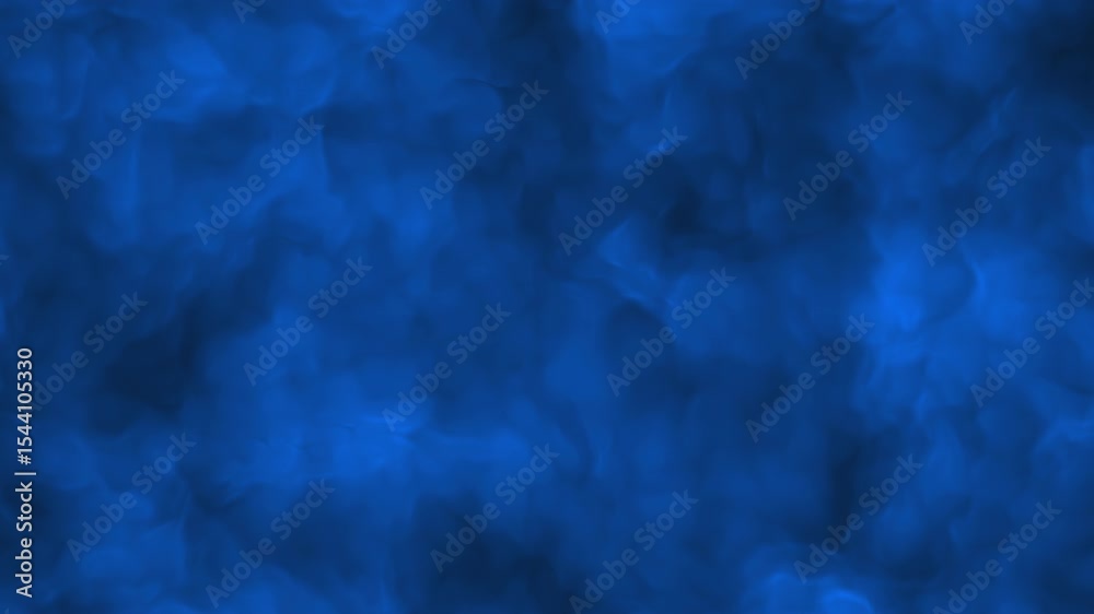 Abstract blue and black pattern with scattered black shapes in a chaotic arrangement. Blue dominates the image, lacking any identifiable shape or form in this unique abstract design