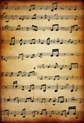 Musical symbols with notes Modern background