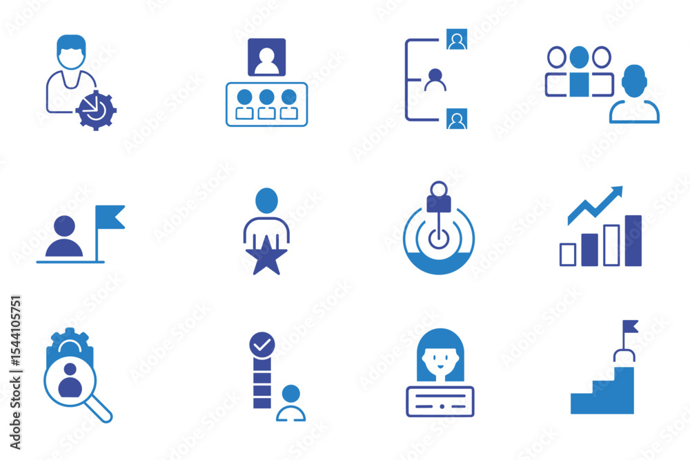 custom made wallpaper toronto digitalLeadership solid flat icon set. Business management, leader, cooperation, vision, guidance, mentorship, coaching, influence, delegation icons. Editable vector illustration