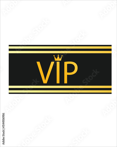 Luxury VIP Card Title with Crown and Elegant Decorative Line