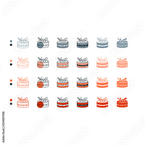 Pancake icon used for breakfast meal illustration.
