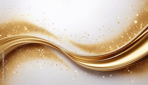 elegant gold swirls and glitter on white perfect for luxury brands websites and presentations