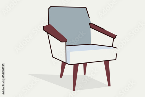 Chair design. Armchair Furniture for Home Interior minimalist vector design