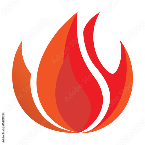 Abstract Red Orange Flame Pentecost Holy Spirit Symbol Design Graphic fire