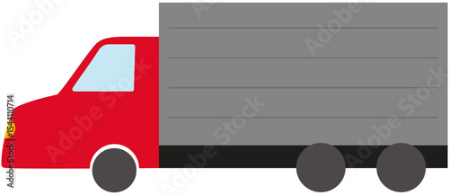 lorry truck side view illustration