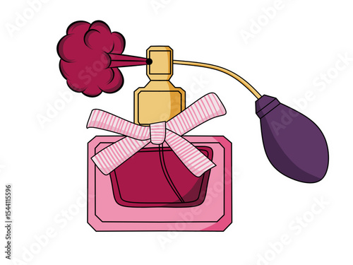 vector illustration of perfume bottle 