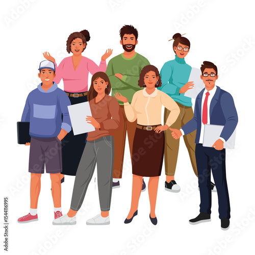 People character standing collection, employee character collection