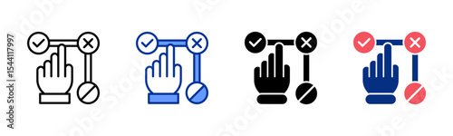 Objection icon sheet multiple style collection
