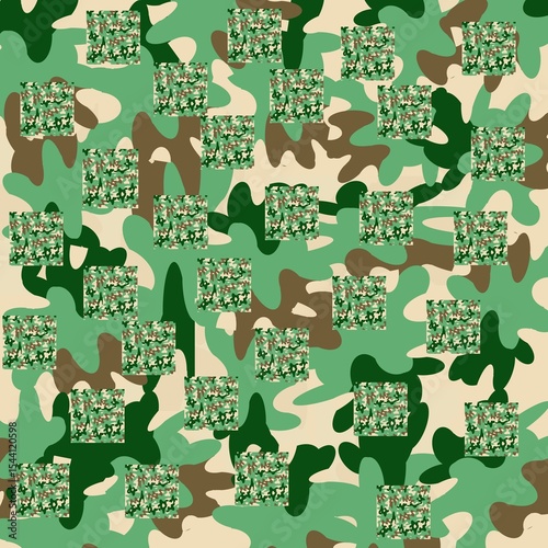 seamless pattern with rabbits
