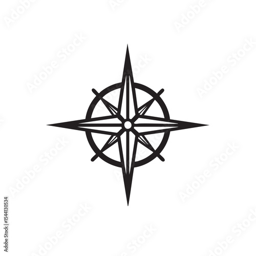 Navigational compass design for travel and adventure themes
