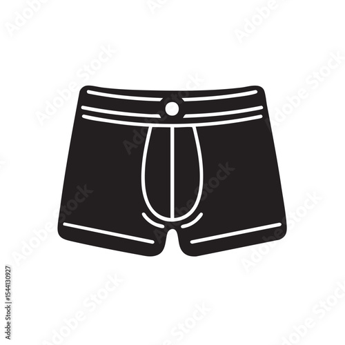 Black swim shorts design suitable for summer vacation themes