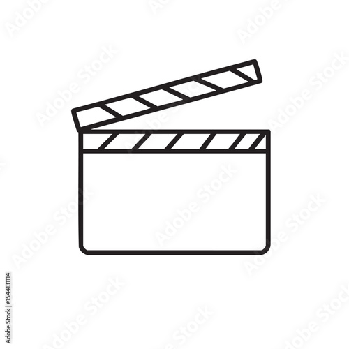 Movie clapperboard symbolizing film production and creativity